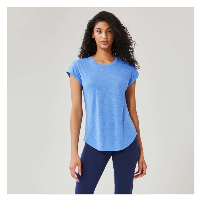 Women's Active Roll Sleeve T-Shirt - Light Blue